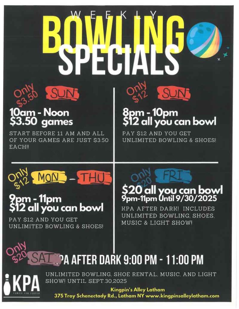 bowling specials